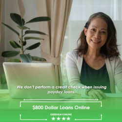 A woman just applied for $800 Dollar Loans Online