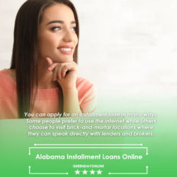 A woman looking for Alabama Installment Loans Online