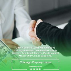 Two people shaking hands over Chicago payday loans