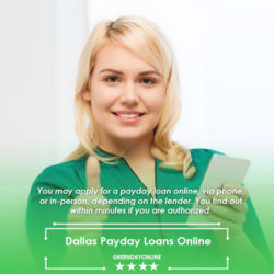 Woman applies for Dallas Payday Loans Online