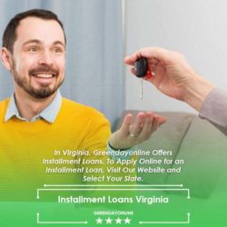 A man handing a key to another man talking about installment loans in Virginia