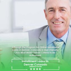 A man in a suit holding a piece of installment loans agreement papers in Denver Colorado