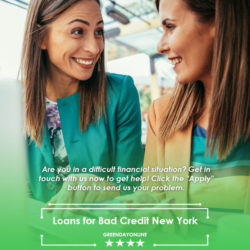 Two women talking about Loans for Bad Credit New York