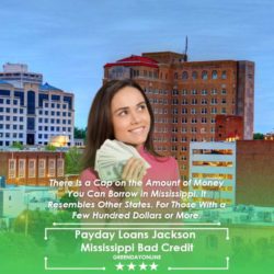 A girl in the red shirt with cash on hand from payday loans Jackson Mississippi