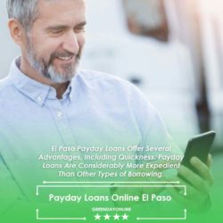 A man reading about payday loans online El Paso