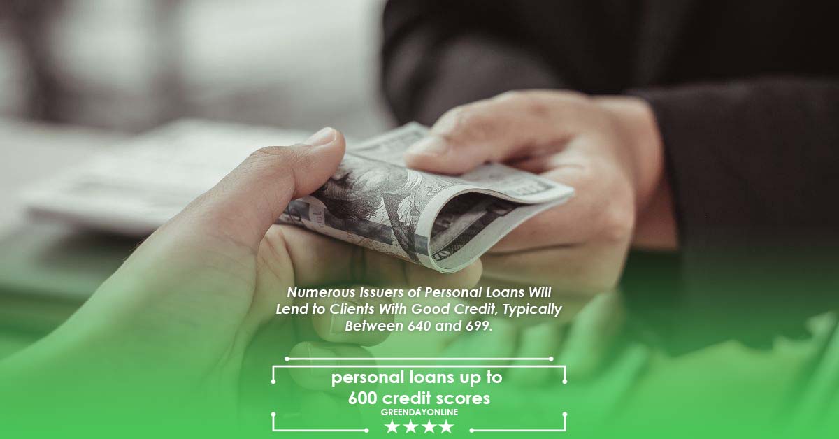 A person holding money from personal loans up to 600 credit scores
