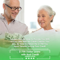 $1700 Dollar Loans with Bad Credit