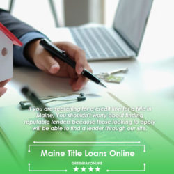 person applying for Maine Title Loans Online