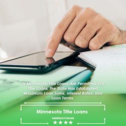 A person using a cell phone to apply for Minnesota payday loans while sitting at a desk
