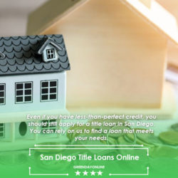 A small house sitting on top of a pile of money from San Diego title loans online