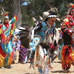 Tribal person dancing